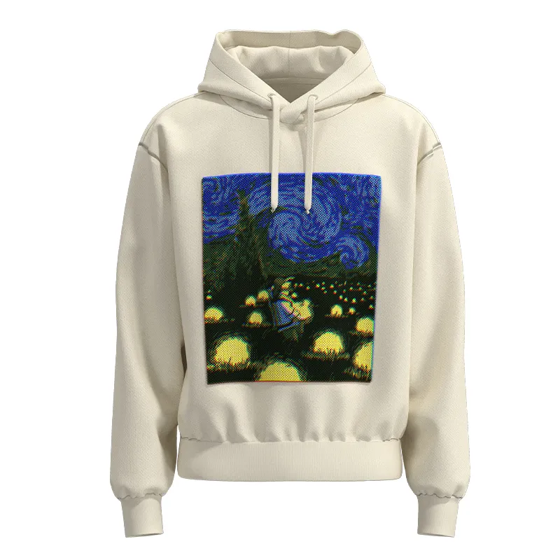 MBH002 Men’s Black English Print Boxy Fit Hoodie