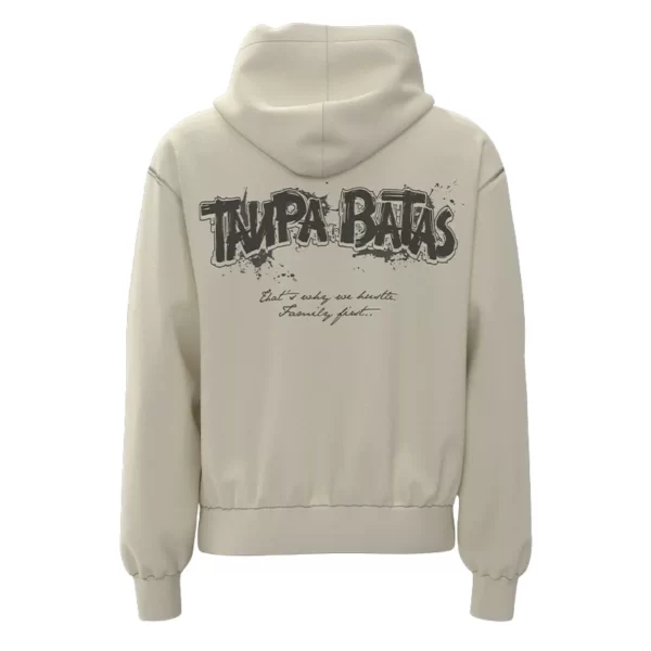 MBH002 Men’s Black English Print Boxy Fit Hoodie - Image 2