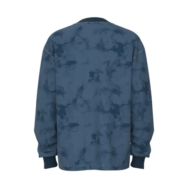 OS007 Men’s Blue Tie-Dye Print Sweatshirt Oversized Fit Sweatshirt - Image 2